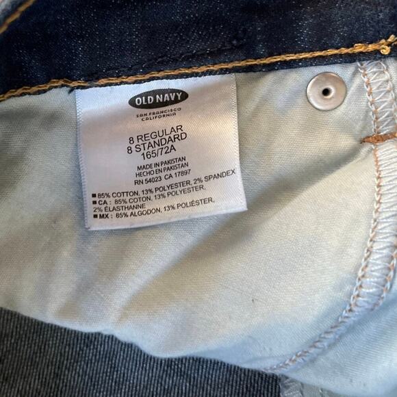 Old Navy The Flirt Bootcut Jeans 8 Casual 5 Pocket Style Low Rise Dark Denim Y2K - Picture 4 of 6
